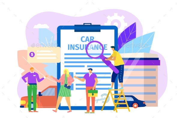 Car Insurance Concept Vector Illustration