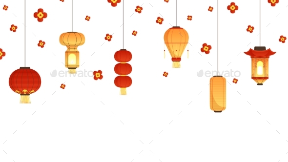 Asian Lanterns Banner