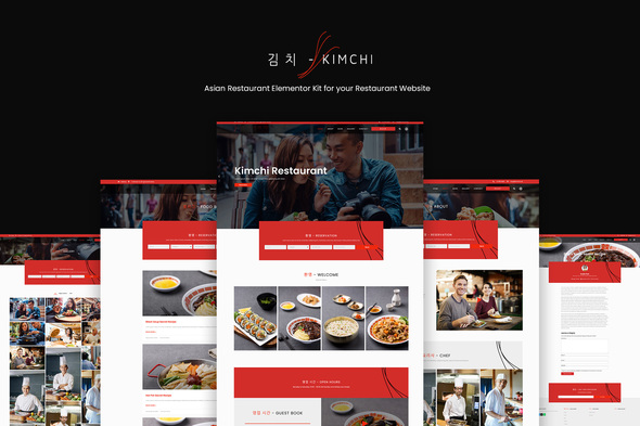 Kimchi - Asian Restaurant & Cafe Elementor Template Kit