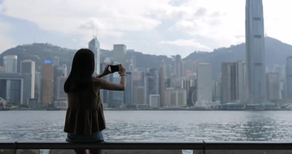 Woman travel in Hong Kong 