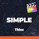 Clean and Simple Titles Package For FCPX - VideoHive Item for Sale