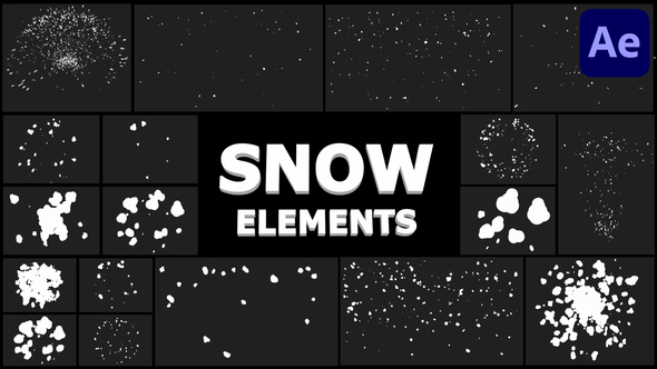 Cartoon Snowflakes Pack | After Effects alt