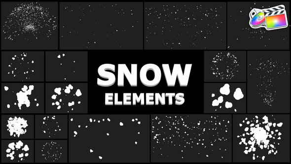 Cartoon Snowflakes Pack | FCPX alt