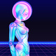 Portrait of Robot Android Woman in Retro Futurism - GraphicRiver Item for Sale