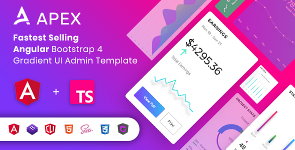 Apex - Angular 8+ &amp; Bootstrap 4 HTML Admin Template