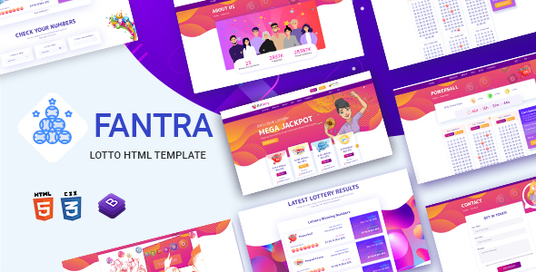 Fantra - Online Lotto & Lottery HTML Template