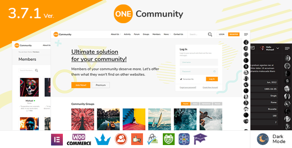 OneCommunity – BuddyPress Membership Theme