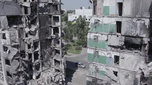 War in Ukraine  Destroyed Building in Borodyanka