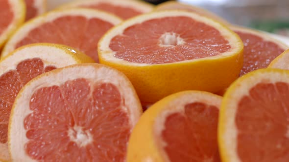 Sliced Grapefruit.