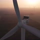 Close-up of wind turbine blades at sunset or sunrise. - VideoHive Item for Sale