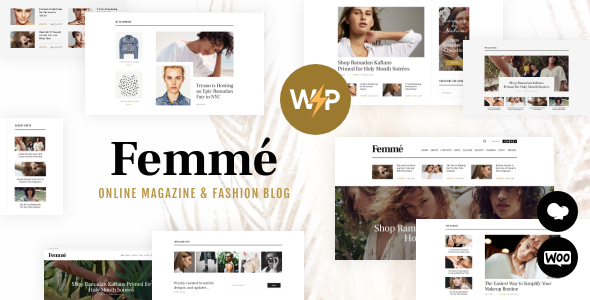 Femme - An Online Magazine & Fashion Blog WordPress Theme + RTL