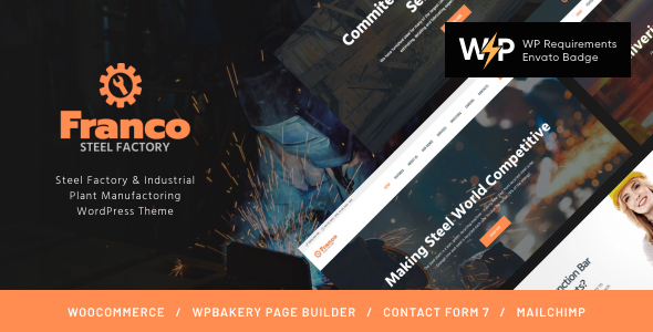 Franco | Steel Factory & Industrial Plant Manufactoring WordPress Theme