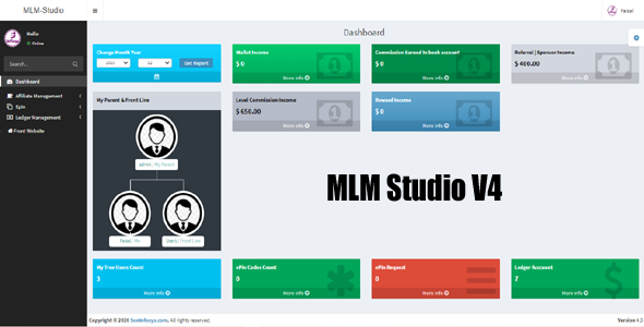 MLM STUDIO - Multilevel Marketing Software asp.net MVC 5 Open Source Application V4 | Binary