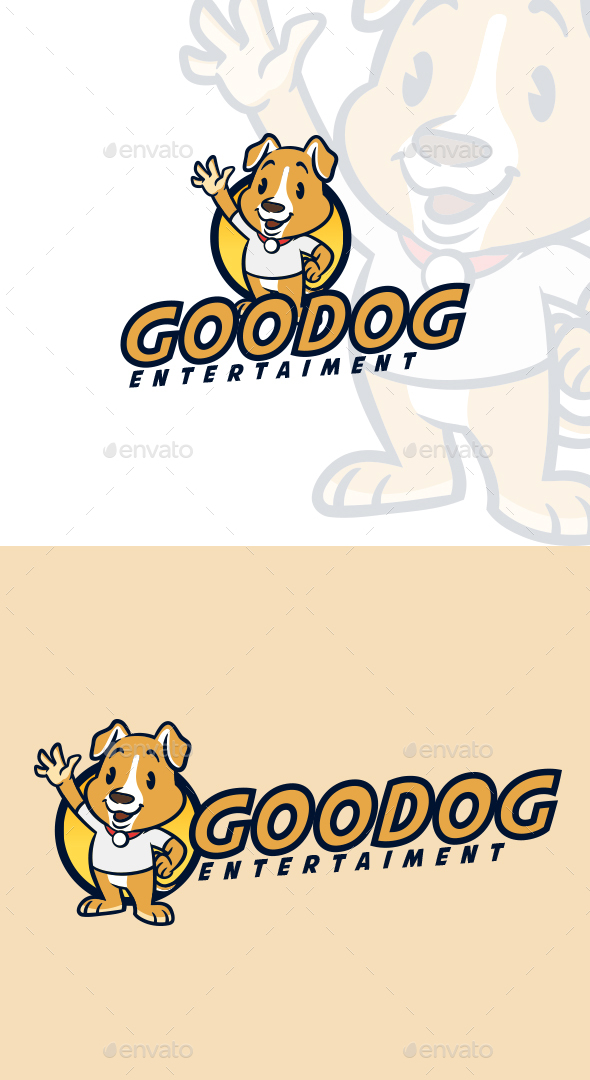 Retro Vintage Dog Character Mascot Logo
