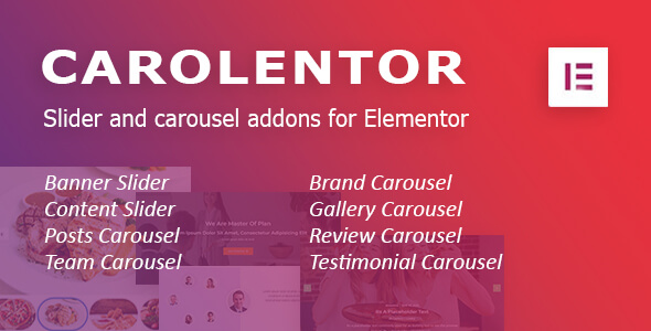 Carolentor: Advanced slider and carousel addons for Elementor WordPress plugin