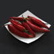 Сhili peppers on a white plate - 3DOcean Item for Sale