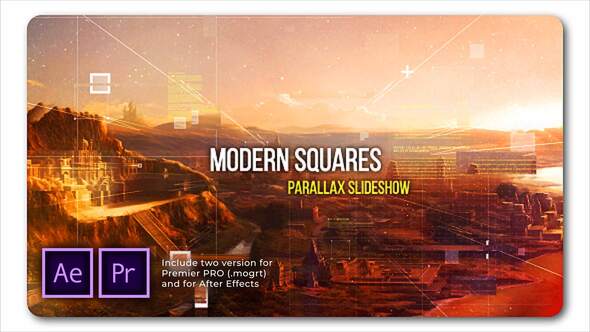 Modern Squares Parallax Slideshow