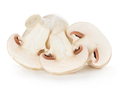 Fresh mushrooms champignon and half isolated on white background with clipping path - PhotoDune Item for Sale
