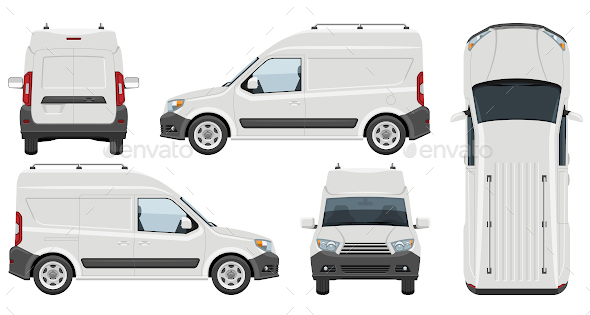 Minivan Vector Template