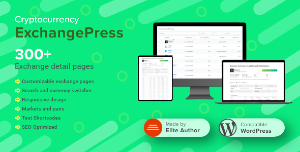 ExchangePress | Crypto Exchanges List & Pages for WordPress