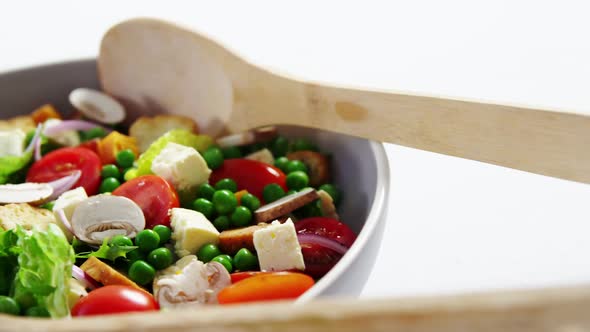 Chopped vegetables in bowl