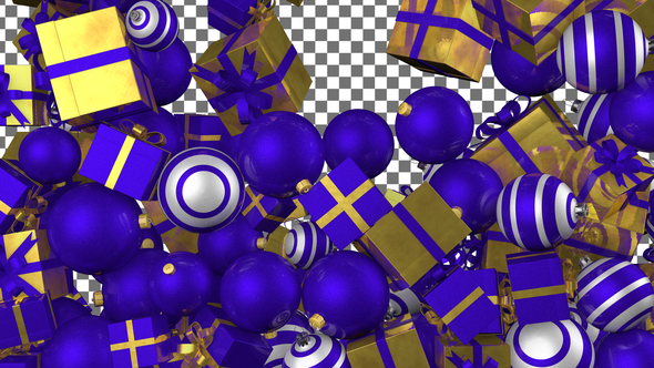 Christmas Balls Transition - Purple and Yellow alt