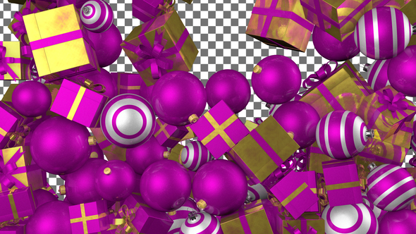 Christmas Balls Transition - Pink and Yellow alt