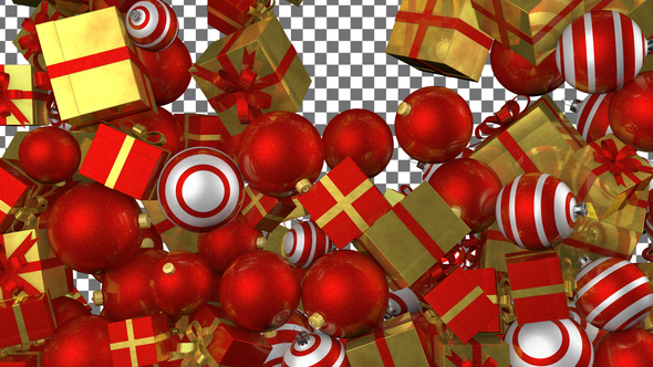 Christmas Balls Transition - Red and  Yellow alt