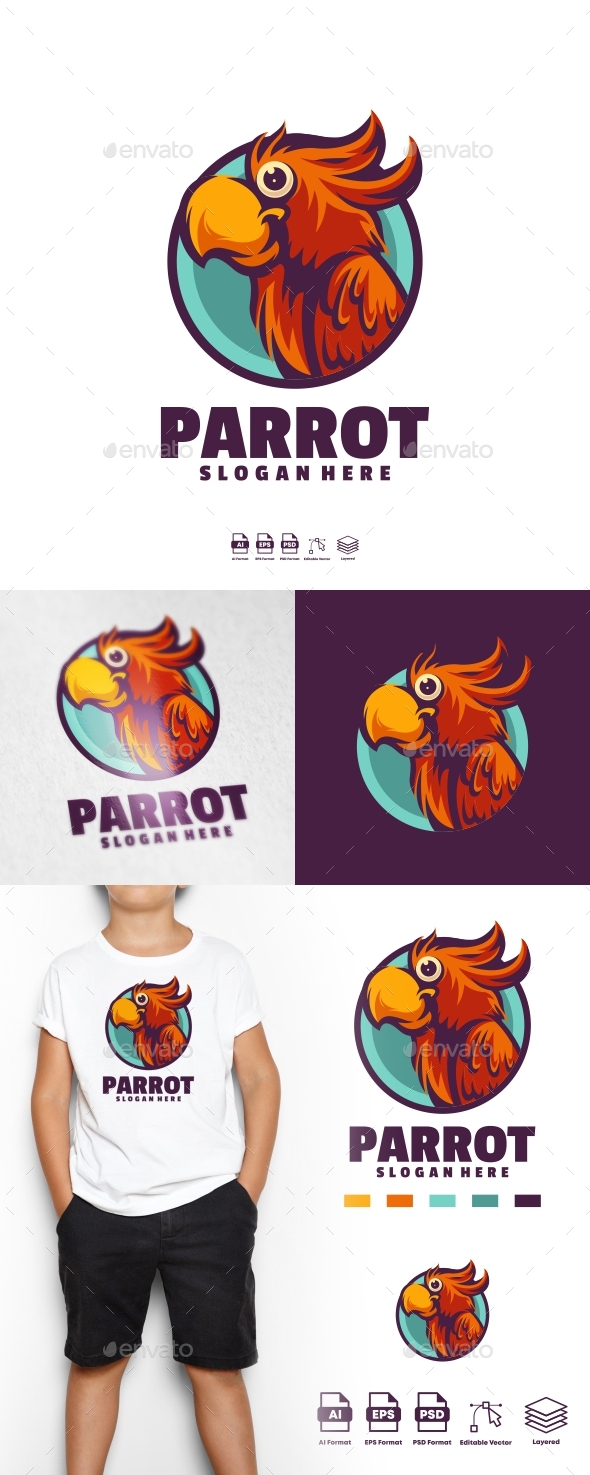 Parrot logo template