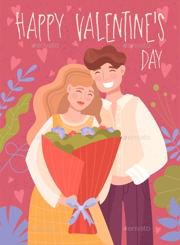 Romantic Valentines Day Card Design