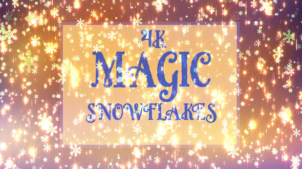 4k Magic Snowflakes