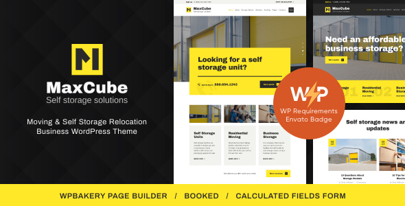 MaxCube | Moving & Self Storage Relocation Business WordPress Theme