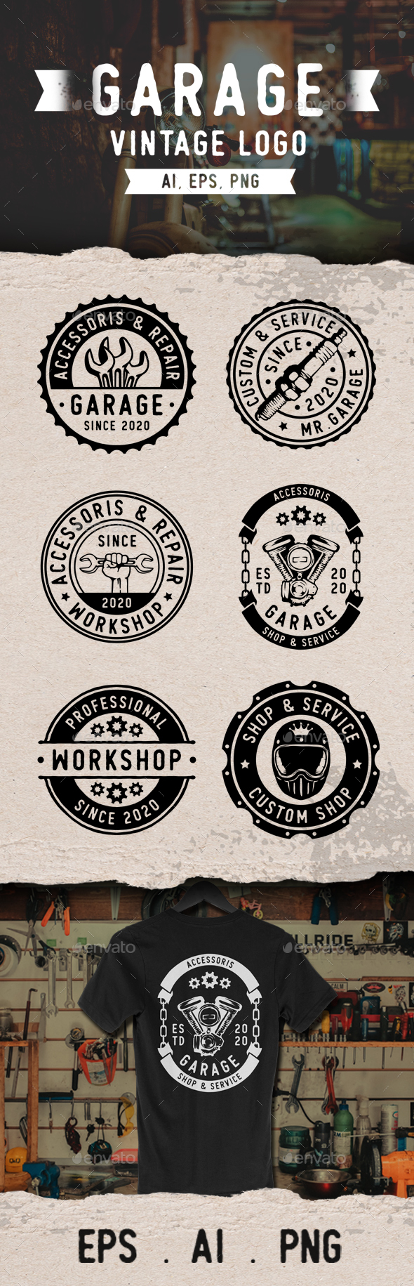 6 Motorcycle Badge and Emblems