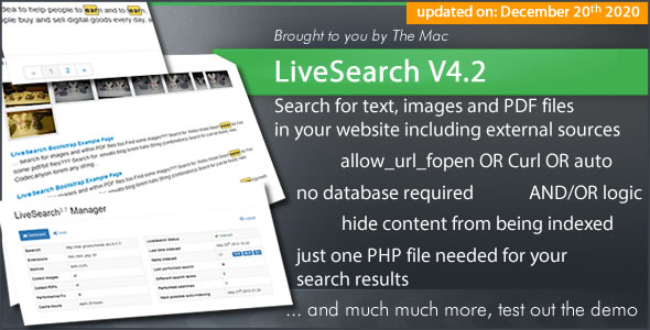 LiveSearch - Searchengine for your Website