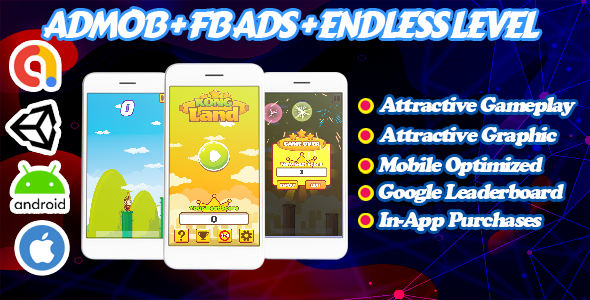 Kong Land - Endless Unity Game - Admob + Facebook Ads - Ready To Publish