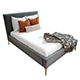 Andes Deco Upholstered Bed - 3DOcean Item for Sale