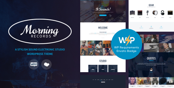 Morning Records - Music Sound Studio WordPress Theme