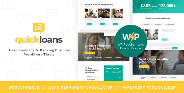 QuickLoans | Loan Company & Banking Business WordPress Theme