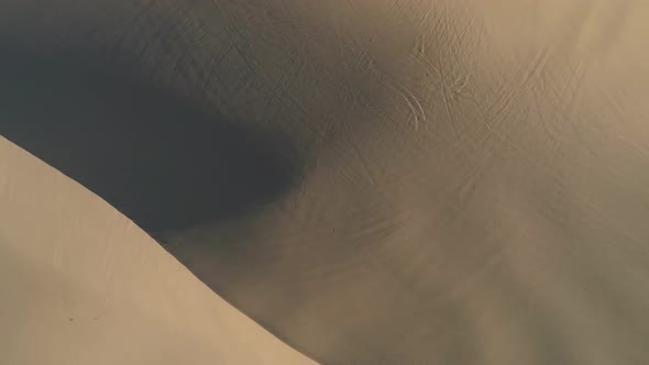Aerial view of sand dunes alt