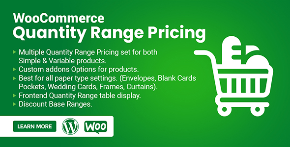 WooCommerce Quantity Range Pricing
