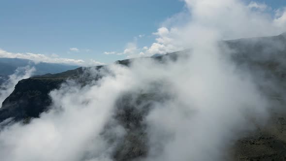 Aerial images of the cross of the condor 2 Cabanaconde, Arequipa Peru