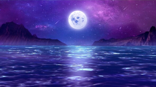 Moon and Ocean Landscape alt