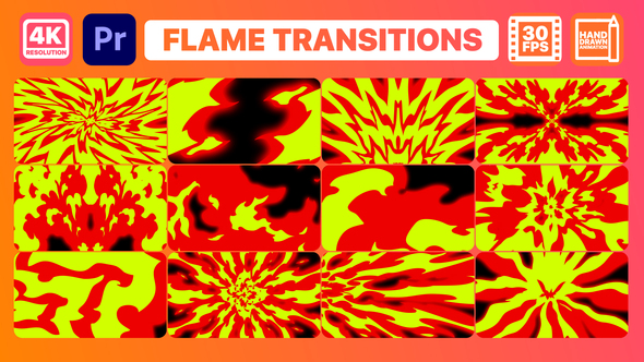 Flame Transitions | Premiere Pro MOGRT
