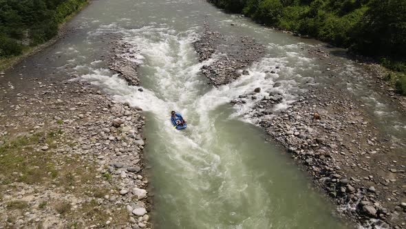 Rafting Sport On A Horny River