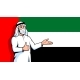 Arab Man in Fase Mask Thumbs Up on UAE Flag - GraphicRiver Item for Sale
