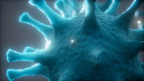 Bacteria Virus or Germs Microorganism Cells Under Microscope with Depth alt