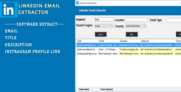 Linkedin Email Scrapping Tool