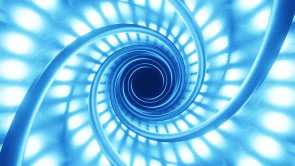 Abstract Blue Gas Tunnel Animation