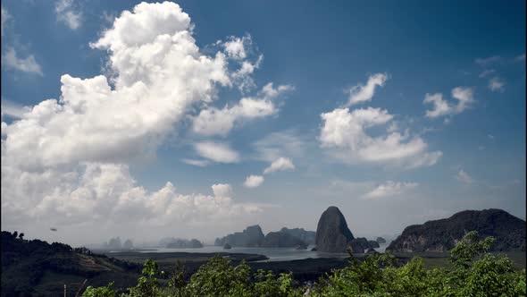 Timelaspe Shot of Toh Li View Point, Phang-Nga Province, Thailand