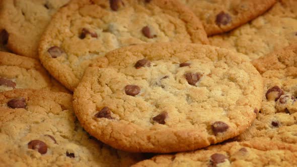 Chocolate Chip Cookies Pile Rotating